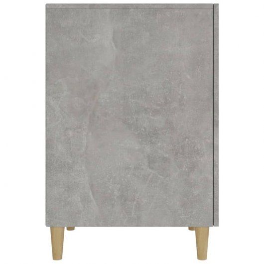 Vidaxl Escritorio De Madera Contrachapada Gris Hormigón 140x50x75 Cm