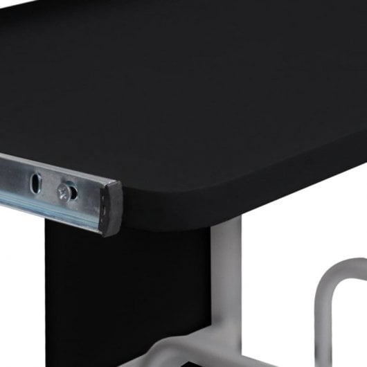 Vidaxl Escritorio Ordenador Madera Contrachapada Negro 110x52x88,5 Cm