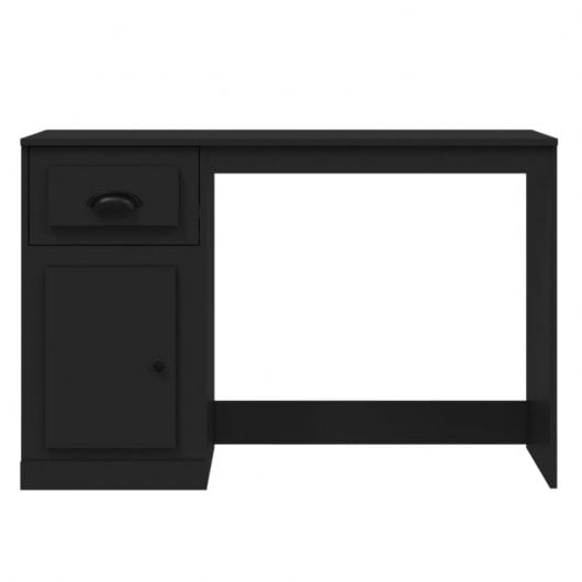 Mesa Vidaxl com gaveta contraplacado preto 115x50x75 cm
