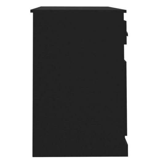 Mesa Vidaxl com gaveta contraplacado preto 115x50x75 cm
