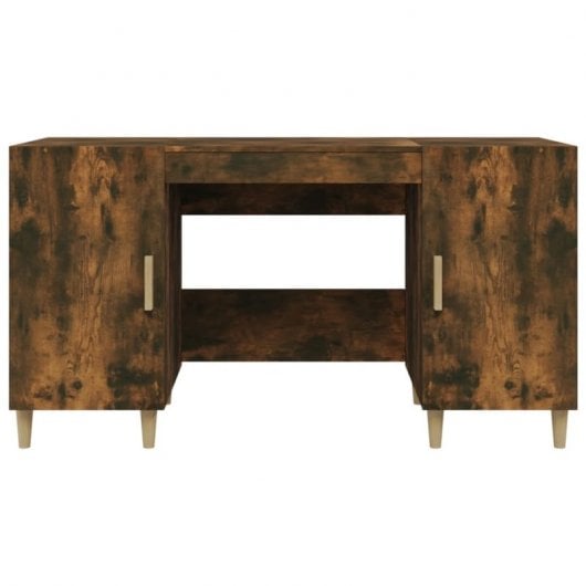 Mesa Vidaxl em contraplacado de carvalho fumado 140x50x75 cm