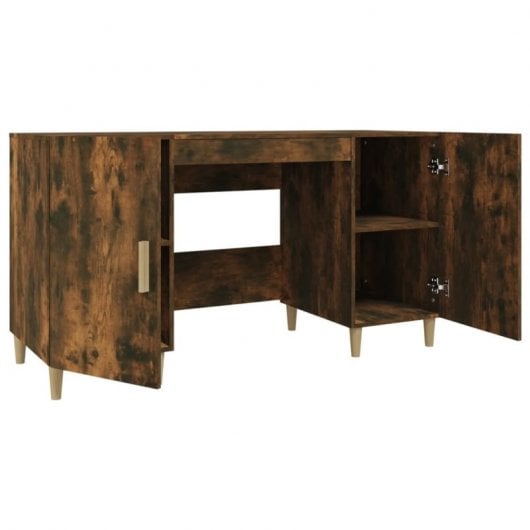 Mesa Vidaxl em contraplacado de carvalho fumado 140x50x75 cm