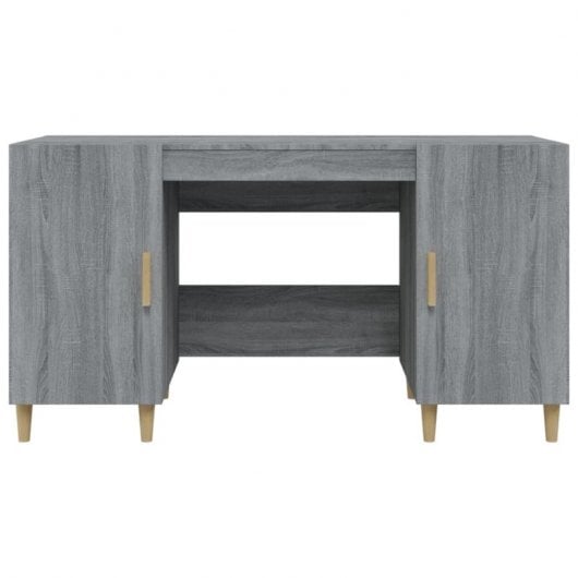 Vidaxl bureau contreplaqué Sonoma gris 140x50x75 Cm