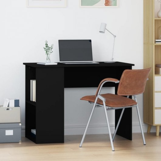 Vidaxl Bureau Contreplaqué Noir 100x55x75 Cm