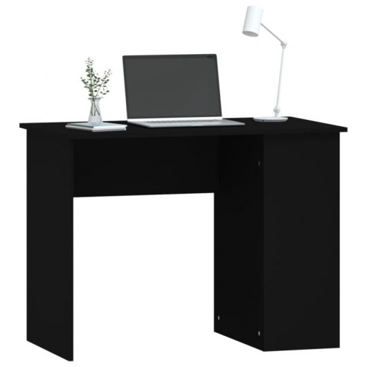 Vidaxl Bureau Contreplaqué Noir 100x55x75 Cm