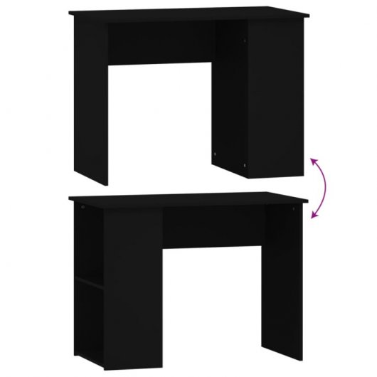 Vidaxl Bureau Contreplaqué Noir 100x55x75 Cm
