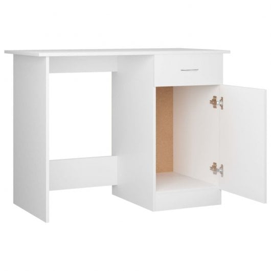 Mesa de madeira compensada branca Vidaxl 100x50x76 cm