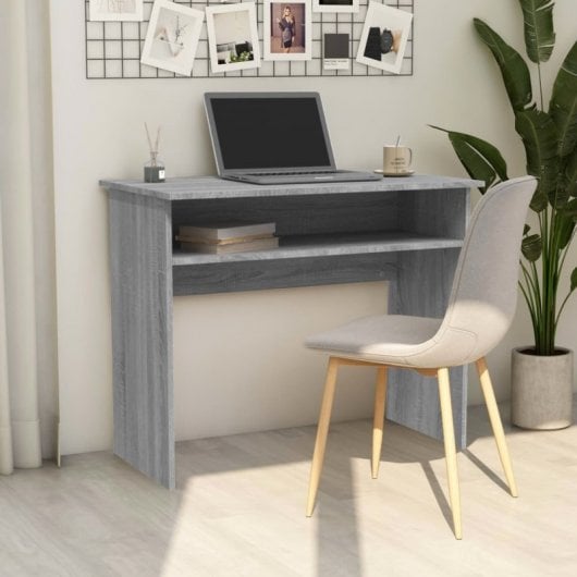 Vidaxl bureau contreplaqué Sonoma gris 90x50x74 Cm