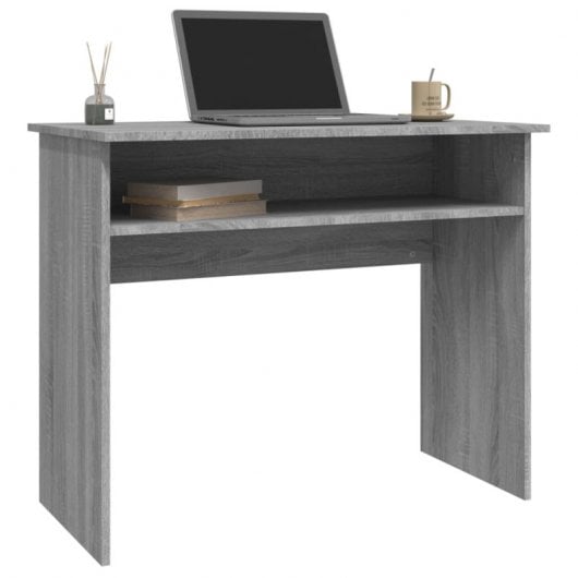 Vidaxl bureau contreplaqué Sonoma gris 90x50x74 Cm