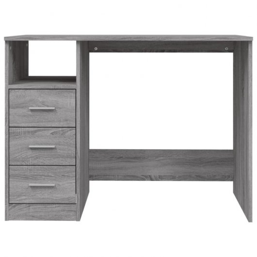 Mesa Vidaxl com gavetas contraplacado cinzento Sonoma 102x50x76 cm