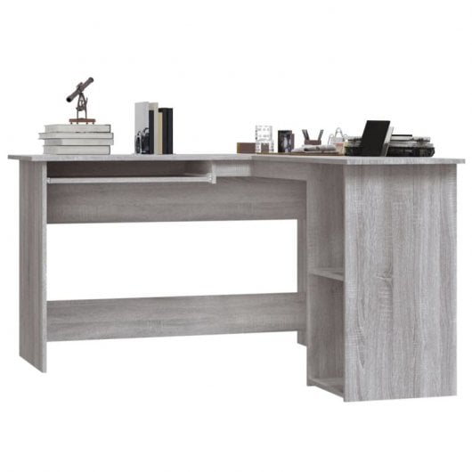 Vidaxl Mesa de Canto Contraplacado Cinzento 120x140x75 Cm