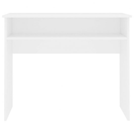 vidaXL Escritorio de madera contrachapada blanco 90x50x74 cm
