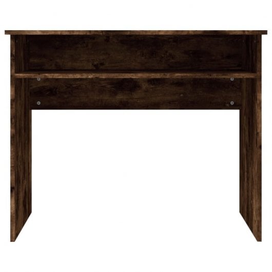 Mesa de contraplacado Vidaxl cor carvalho fumado 90x50x74 cm