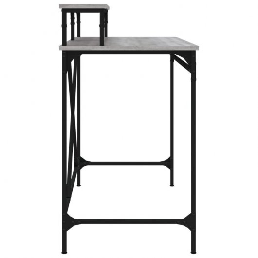 Mesa Vidaxl Ferro e Contraplacado Cinza Sonoma 100x50x90 Cm
