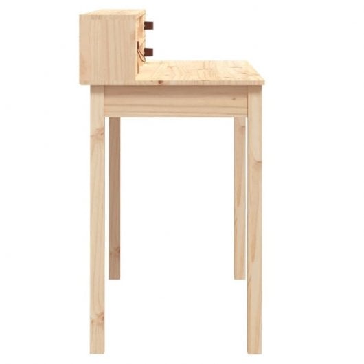 Vidaxl bureau en bois de pin massif 110x50x93 Cm