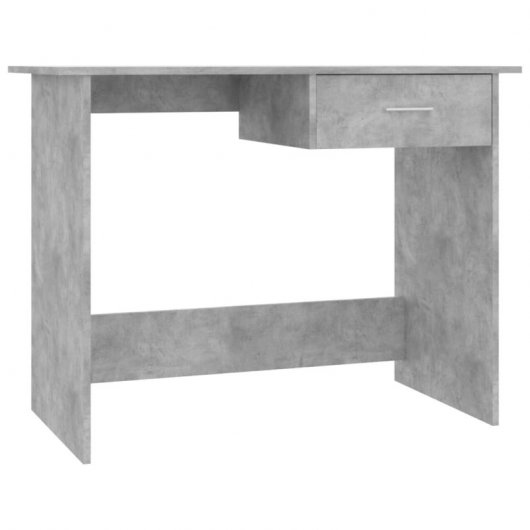 Vidaxl bureau en aggloméré gris béton 100x50x76 Cm