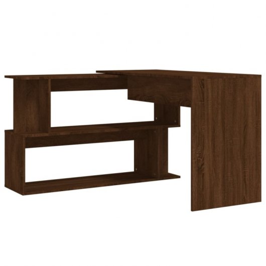 Vidaxl Bureau d'angle Contreplaqué Couleur Chêne 200x50x76cm