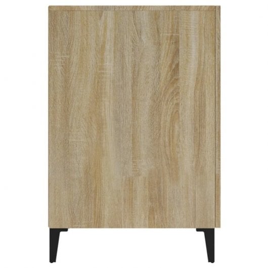 Mesa de madeira compensada Vidaxl Sonoma cor carvalho 140x50x75 cm