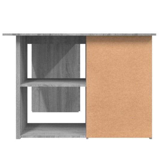 Vidaxl Sonoma bureau d'angle en contreplaqué gris 145x100x76 Cm
