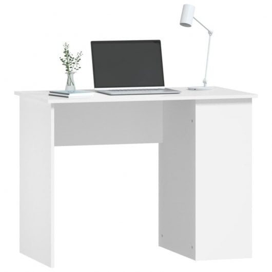 Mesa de madeira compensada branca Vidaxl 100x55x75 cm