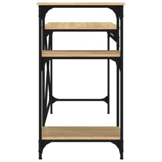 Vidaxl bureau avec étagères contreplaqué de chêne 105x50x90 Cm