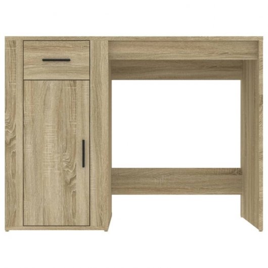 Vidaxl Escritorio Madera Contrachapada Color Roble Sonoma 100x49x75 Cm