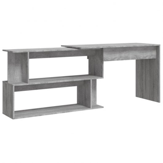 Vidaxl Mesa de Canto Contraplacado Sonoma Cinzento 200x50x76cm