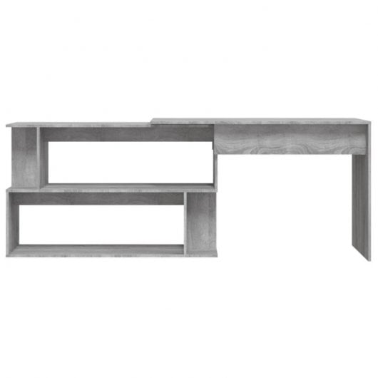 Vidaxl Mesa de Canto Contraplacado Sonoma Cinzento 200x50x76cm