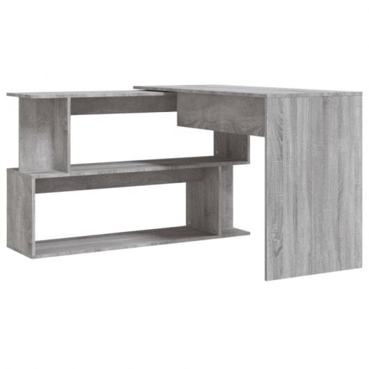 Vidaxl Mesa de Canto Contraplacado Sonoma Cinzento 200x50x76cm