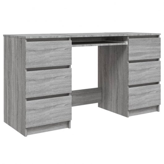 Vidaxl Scrivania in Compensato Sonoma Grigio 140x50x77 Cm