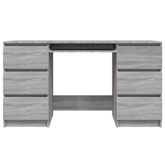 Vidaxl Scrivania in Compensato Sonoma Grigio 140x50x77 Cm
