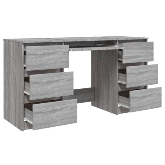 Vidaxl Scrivania in Compensato Sonoma Grigio 140x50x77 Cm