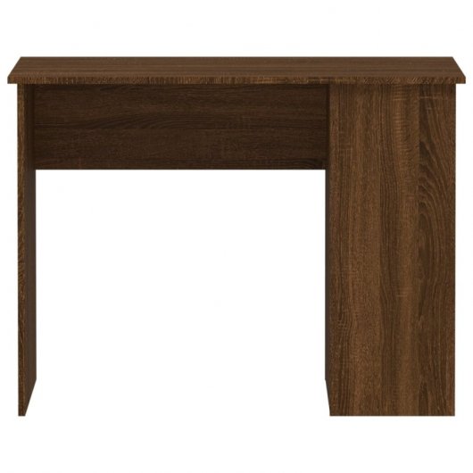 Vidaxl Escritorio De Madera Contrachapada Marrón Roble 100x55x75 Cm