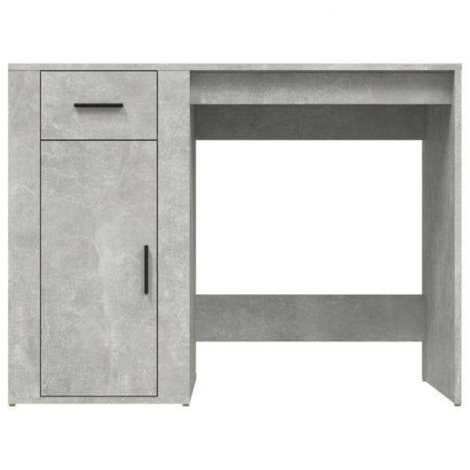 Vidaxl Bureau Contreplaqué Gris Béton 100x49x75 Cm