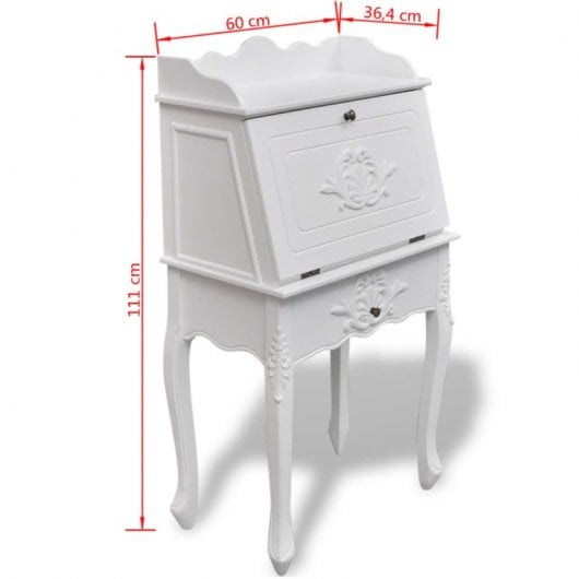 Bureau en bois de style français Vidaxl