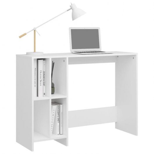 Vidaxl bureau pour ordinateur portable en contreplaqué blanc 102,5x35x75 Cm