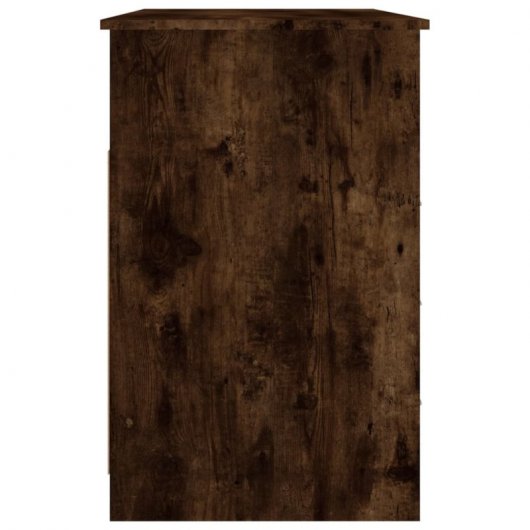 Vidaxl Escritorio Con Cajones Contrachapada Roble Ahumado 102x50x76 Cm