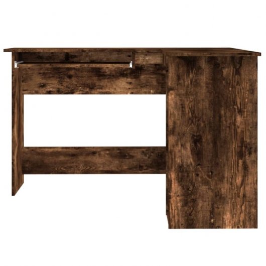 Vidaxl Bureau d'angle Contreplaqué Chêne Fumé 120x140x75cm
