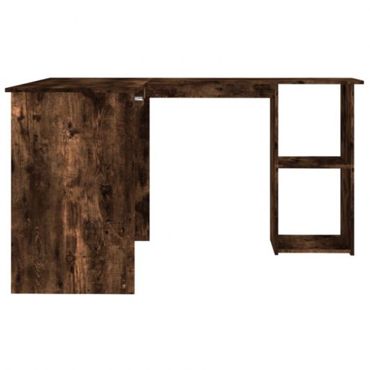 Vidaxl Bureau d'angle Contreplaqué Chêne Fumé 120x140x75cm