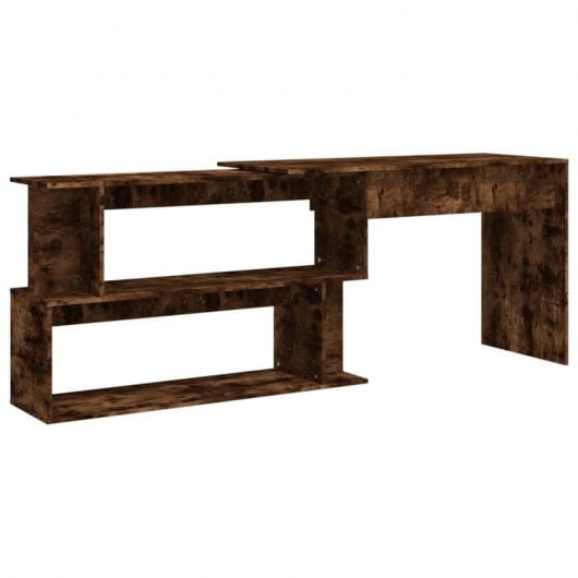 Mesa de canto em contraplacado de carvalho fumado Vidaxl 200x50x76 cm