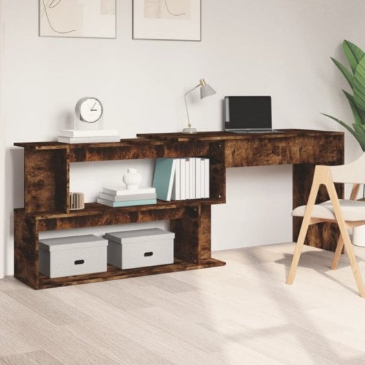 Mesa de canto em contraplacado de carvalho fumado Vidaxl 200x50x76 cm