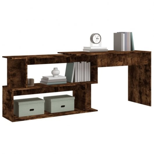 Mesa de canto em contraplacado de carvalho fumado Vidaxl 200x50x76 cm