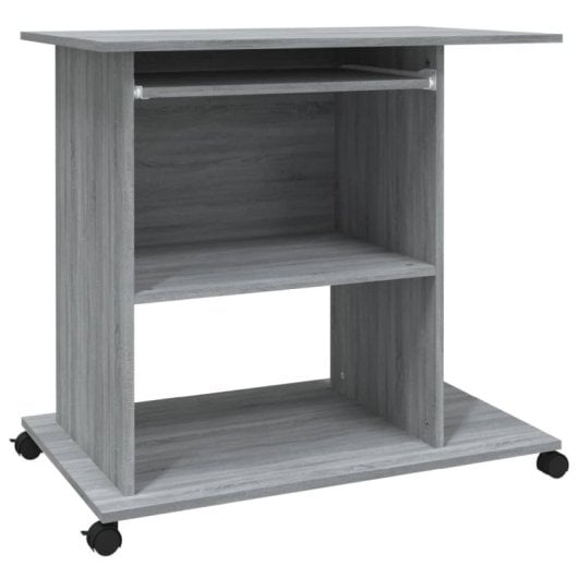 Vidaxl bureau contreplaqué Sonoma gris 80x50x75 Cm