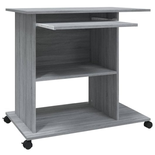 Vidaxl bureau contreplaqué Sonoma gris 80x50x75 Cm
