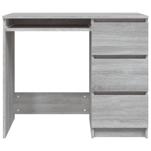Vidaxl Escritorio De Madera Contrachapada Gris Sonoma 90x45x76 Cm
