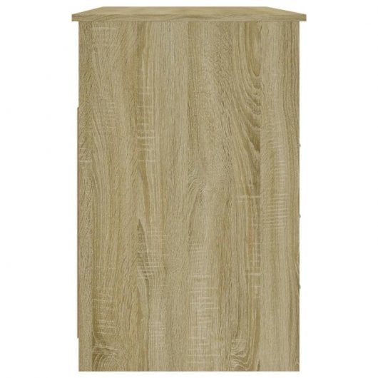 Vidaxl Escritorio Cajones Madera Contrachapada Sonoma 102x50x76 Cm