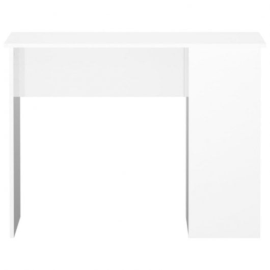 Vidaxl Bureau Contreplaqué Blanc Brillant 100x55x75 Cm