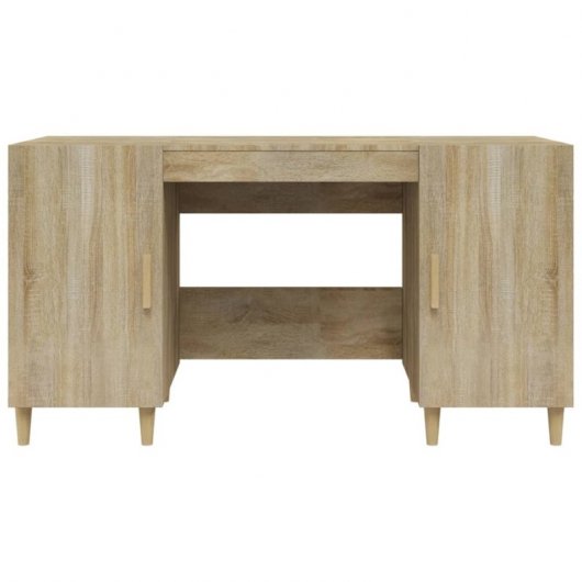 Vidaxl bureau en contreplaqué chêne Sonoma 140x50x75 Cm