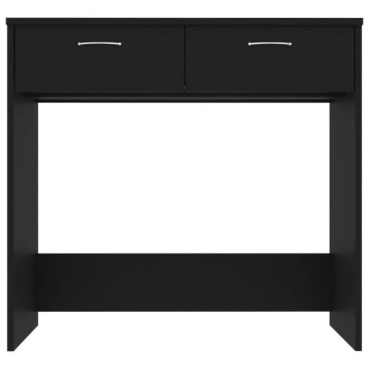 Mesa de madeira compensada preta Vidaxl 80x40x75 cm