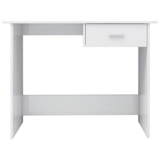 Mesa de aglomerado vidaxl branco brilhante 100x50x76 cm